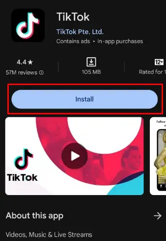 TikTok Not Saving Liked Videos - reinstall TikTok