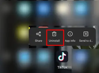 TikTok Liked Videos Not Showing or Updating - reinstall TikTok