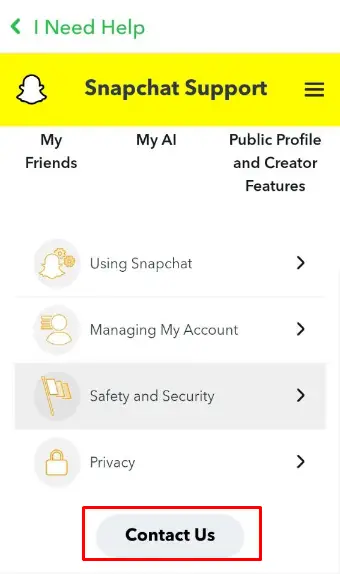 Fix Snapchat "Oops We Could not Find Matching Credentials" - contact Snapchat 