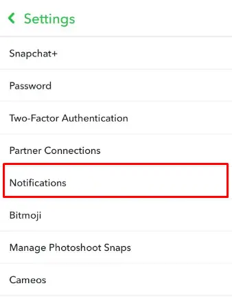 How to Fix Snapchat Notification But No Message - check settings