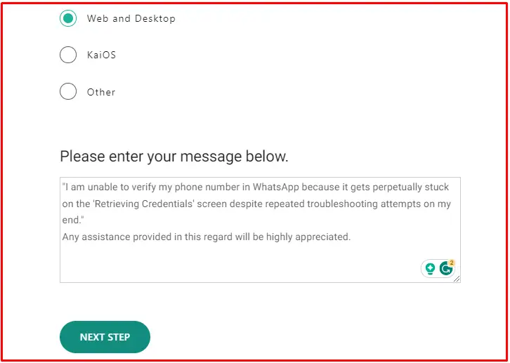 Fix WhatsApp Stuck On "Retrieving Credentials" - contact support
