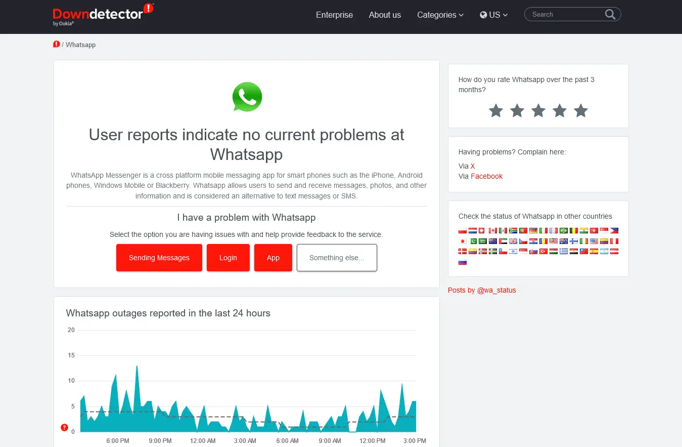 Fix WhatsApp Status not Uploading or Working - check if WhatsApp is down